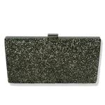 Women Sparkling Sequin Embellished Buckle Design Square Clutch Evening Bag - Image 5