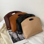 Women Fashion Basic Solid Color Large Capacity Handle Briefcase - Image 3