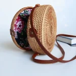 Vacation Women Ethnic Woven Round Bag - Image 3
