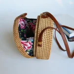 Vacation Women Ethnic Woven Round Bag - Image 4