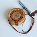 Vacation Women Ethnic Woven Round Bag - Image 5
