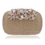 Luxurious Flower Pattern Rhinestone Decor Evening Clutch Bags