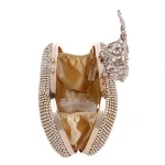 Luxurious Flower Pattern Rhinestone Decor Evening Clutch Bags - Image 4