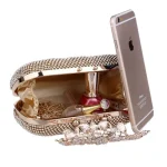 Luxurious Flower Pattern Rhinestone Decor Evening Clutch Bags - Image 5