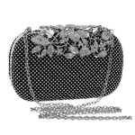 Luxurious Flower Pattern Rhinestone Decor Evening Clutch Bags - Image 6