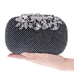Luxurious Flower Pattern Rhinestone Decor Evening Clutch Bags - Image 7