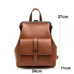 Trendy Retro Casual Irregular Lock Fashion Backpack - Image 3