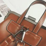 Trendy Retro Casual Irregular Lock Fashion Backpack - Image 5