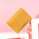 Fashion Pure Color Sewing Zipper Wallets - Image 4