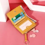 Fashion Pure Color Sewing Zipper Wallets - Image 5