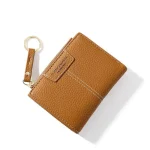 Fashion Pure Color Sewing Zipper Wallets - Image 7