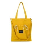 Campus Girl Simple Canvas Solid Color Shoulder Bag - Image 2