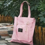 Campus Girl Simple Canvas Solid Color Shoulder Bag - Image 6