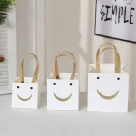 Smiley Face Pattern Kraft Paper Gift Bag - Image 3