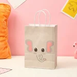 Cartoon Animal Pattern Kraft Paper Gift Bag - Image 4
