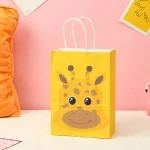 Cartoon Animal Pattern Kraft Paper Gift Bag - Image 7